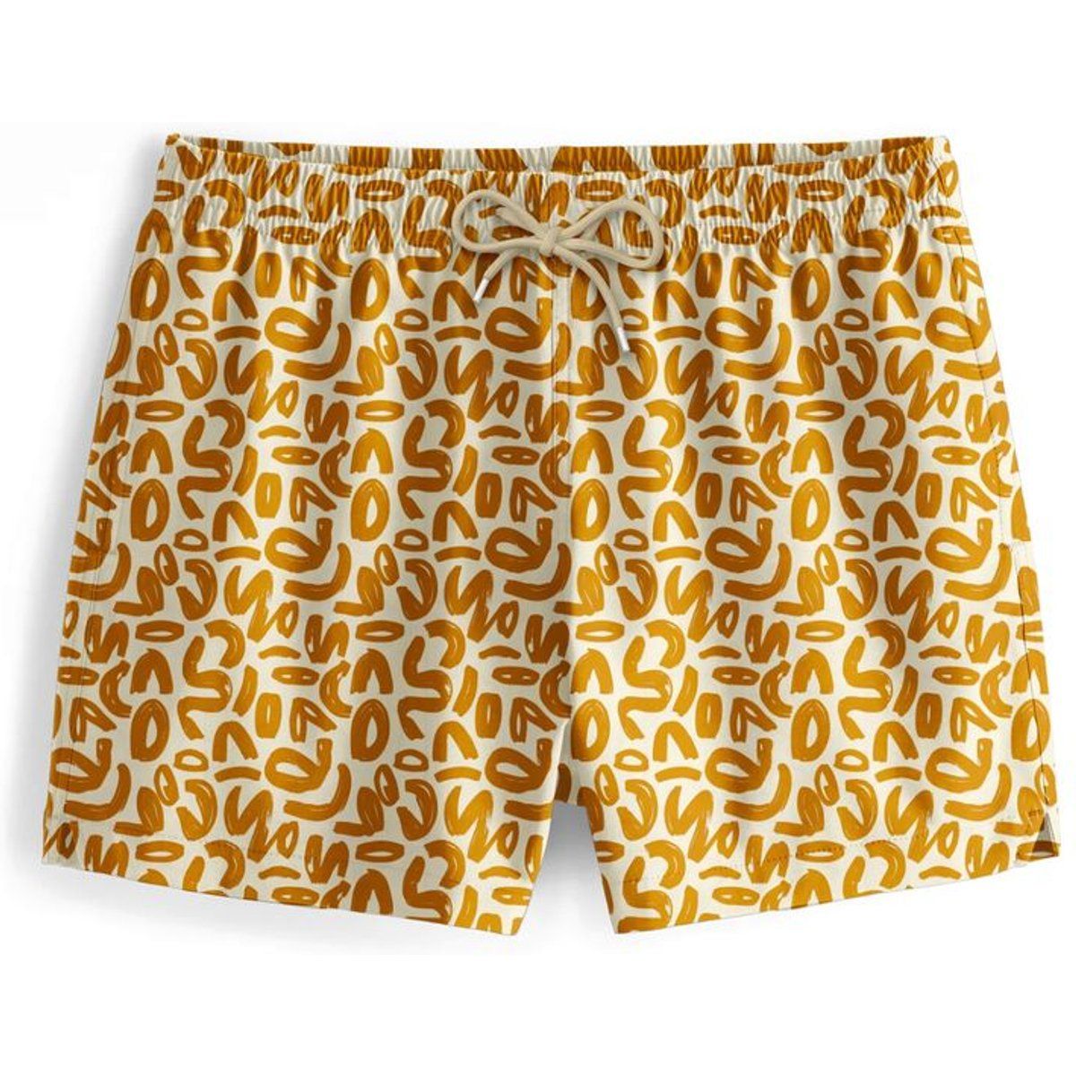 "Golden Geometric" Badeshorts