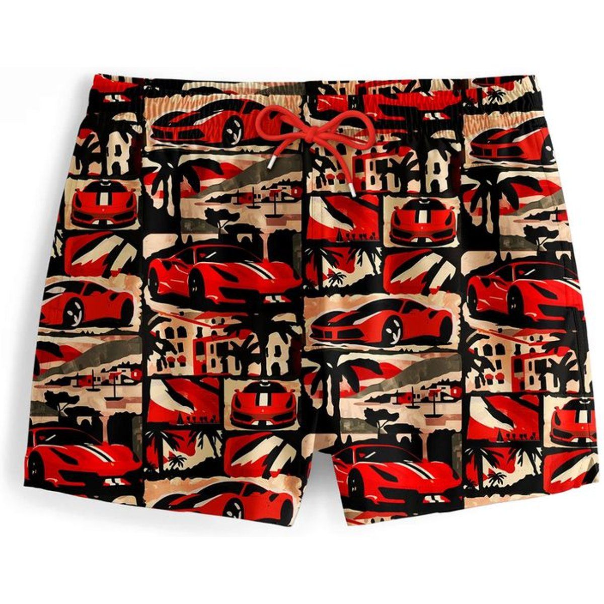 "Rosso Corsa" Badeshorts