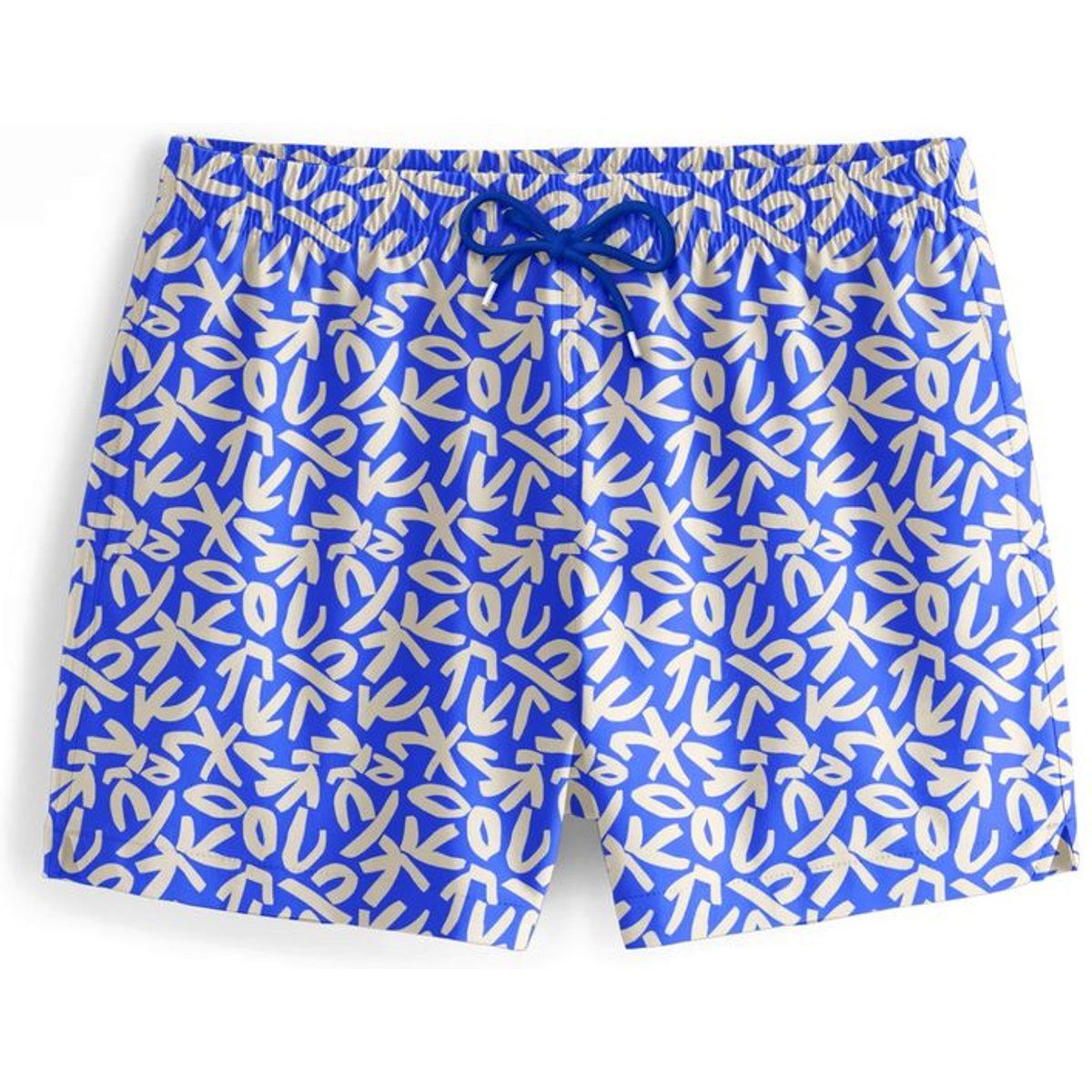 "Blue Geometric" Badeshorts