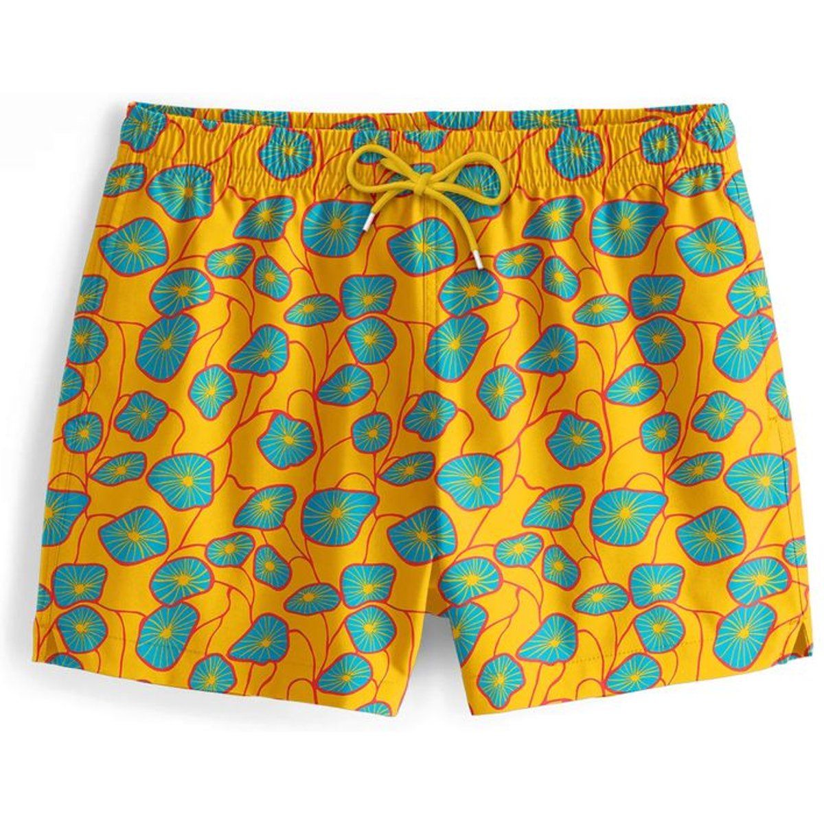 "Flora Yellow" Badeshorts