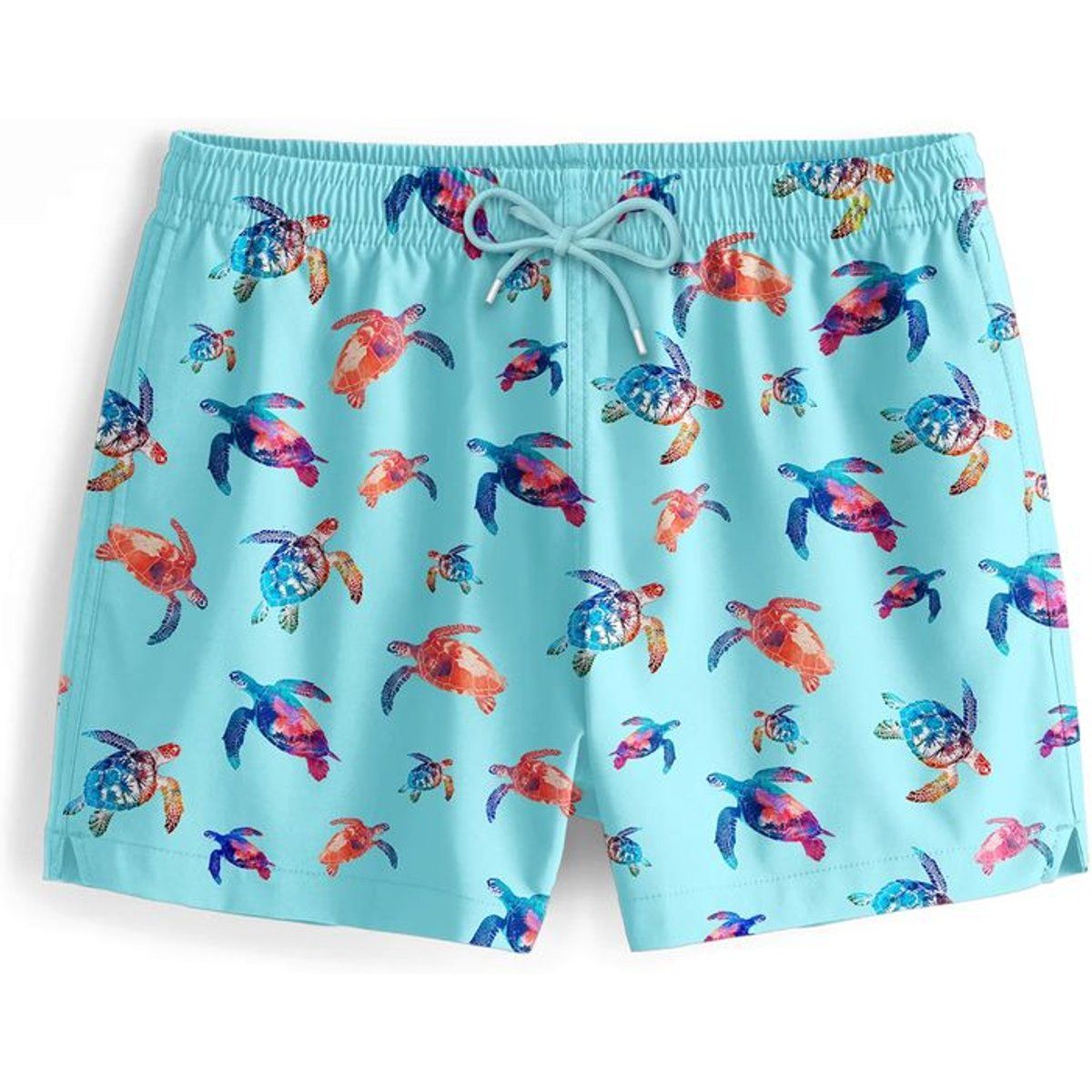 Badeshorts mit Aquarell-Schildkrötenmuster