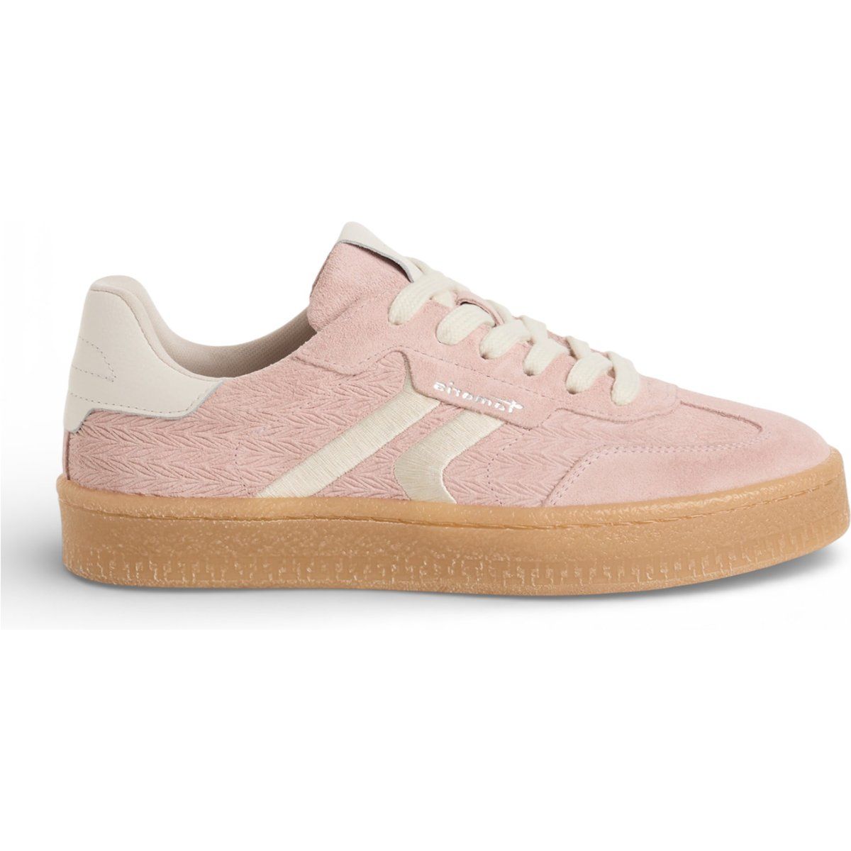 Rosafarbene Leder-Sneaker mit niedrigem Schaft