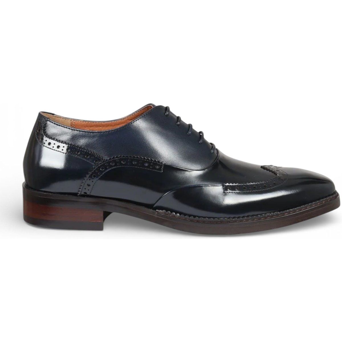 Eleganter Brogue-Schnürschuh mit Flügelkappe