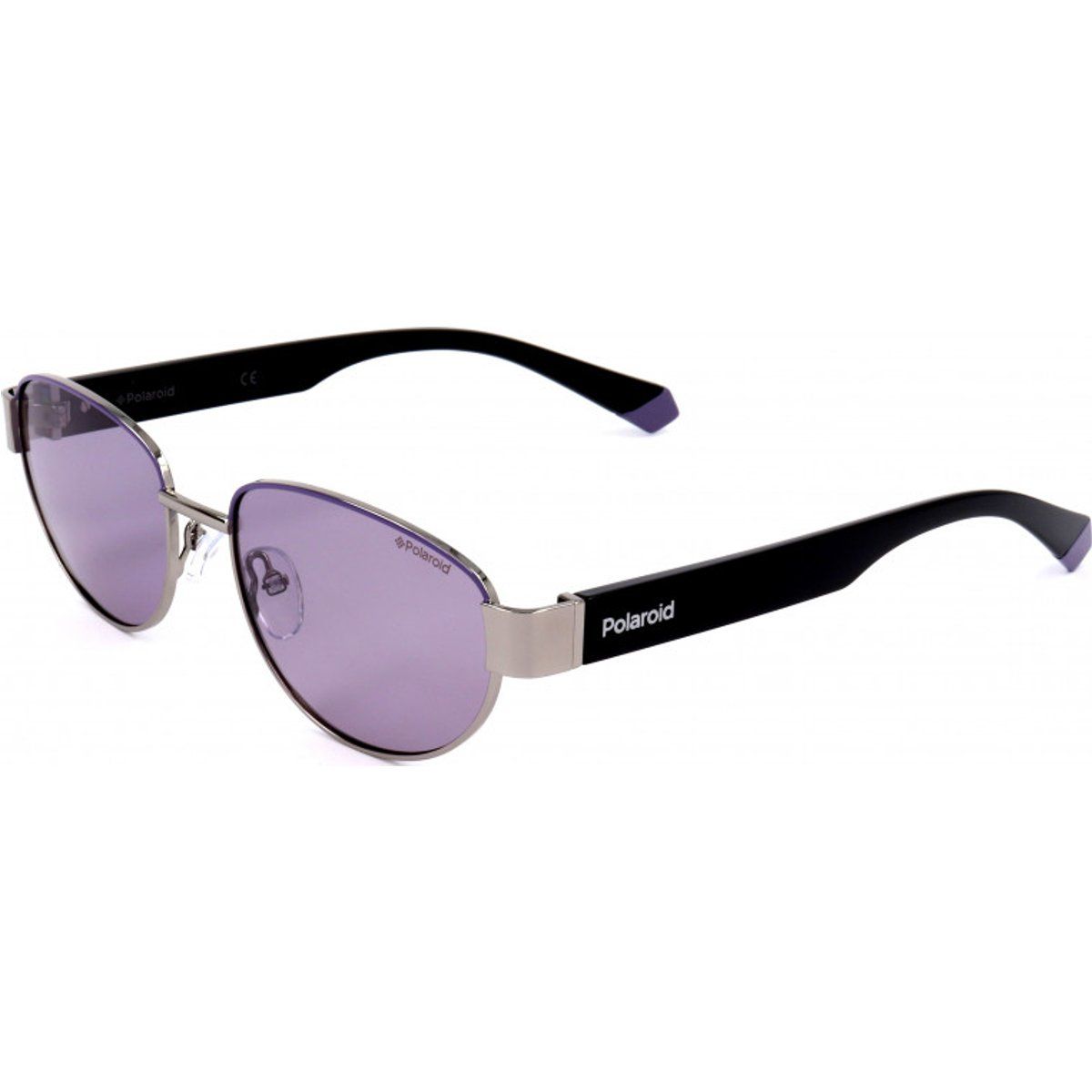 Ovale Sonnenbrille mit violetten Gläsern