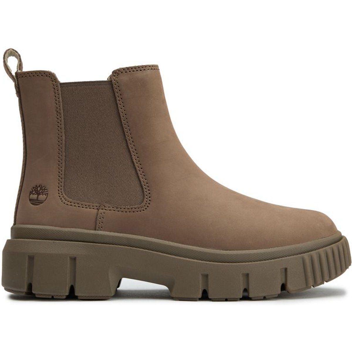 Chelsea Boots aus Leder für Damen mit Profilsohle