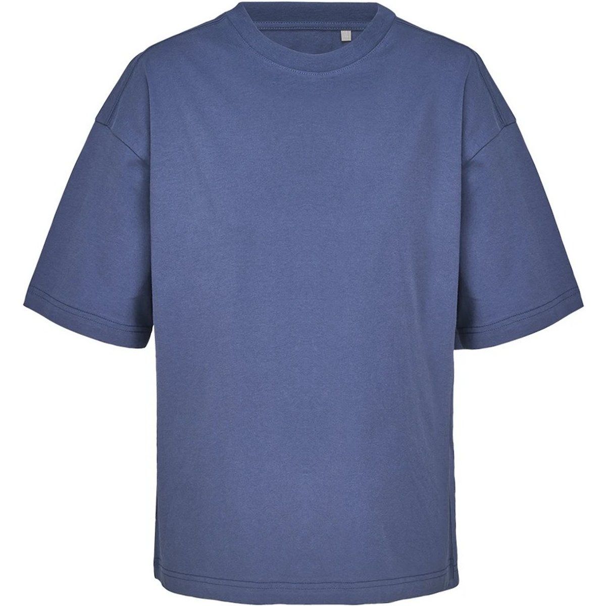 SOLS - T-Shirt für Damen, Baumwolle aus biologischem Anbau, Boxy Übergröße (Denim)