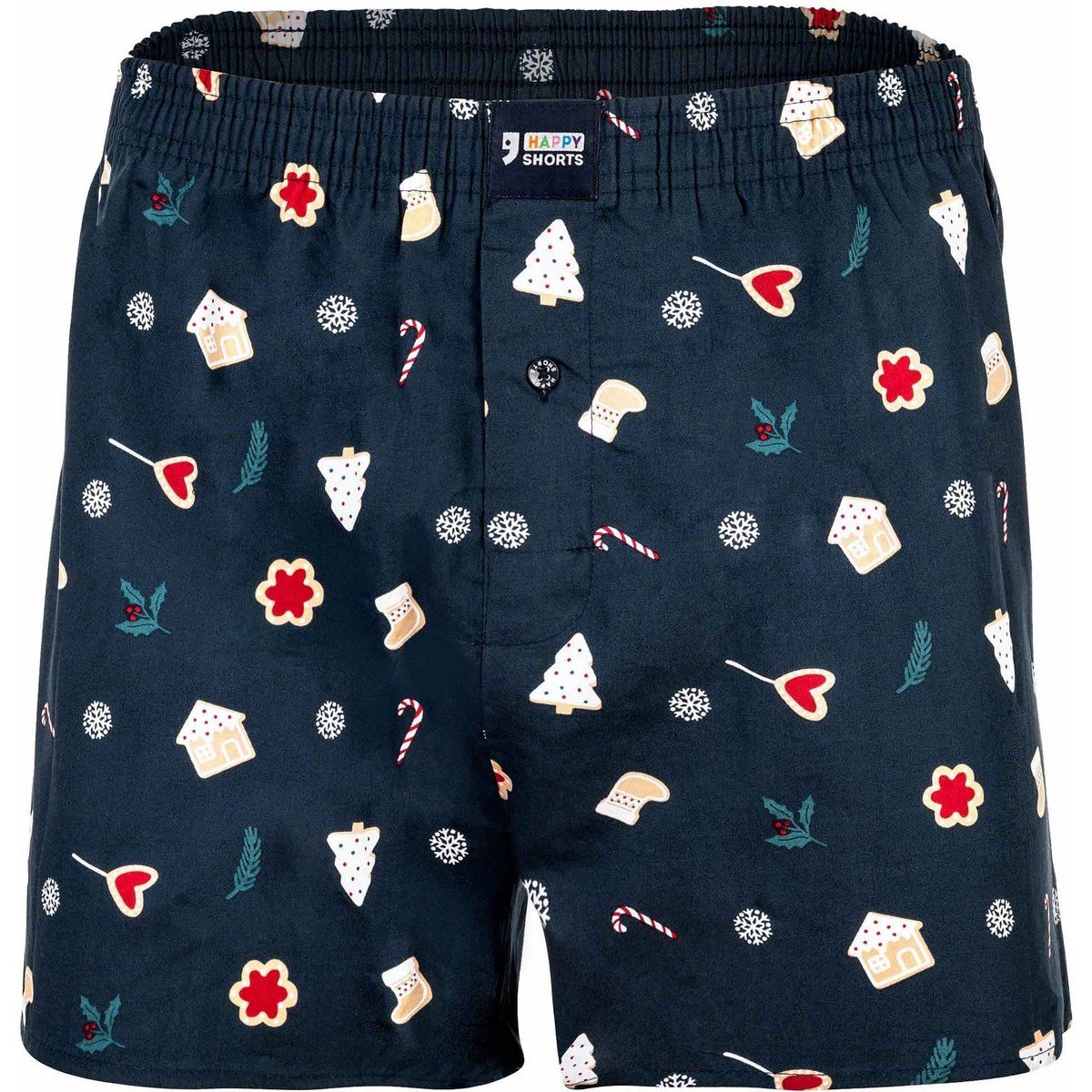 Weihnachtlich gemusterte Boxershorts
