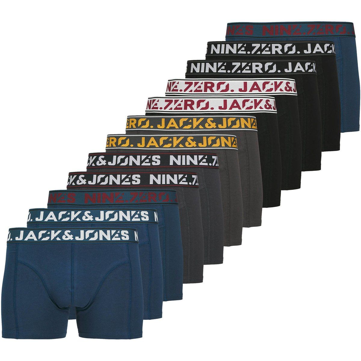 Einfarbiges Baumwollmischungs-Boxershorts Set