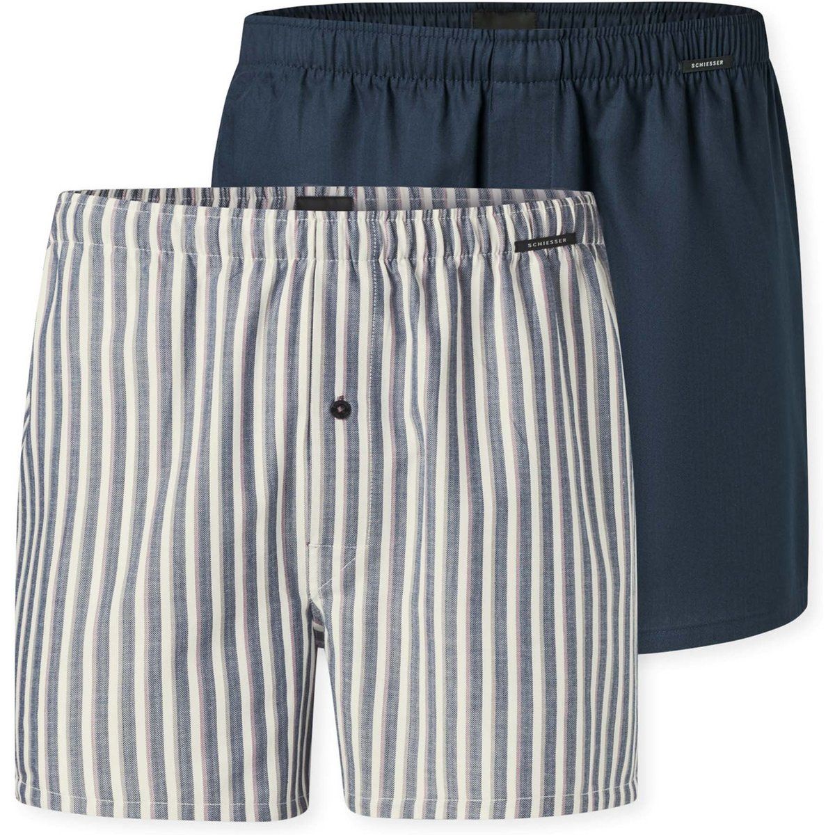 Web-Boxershorts aus Baumwolle im Zweierpack