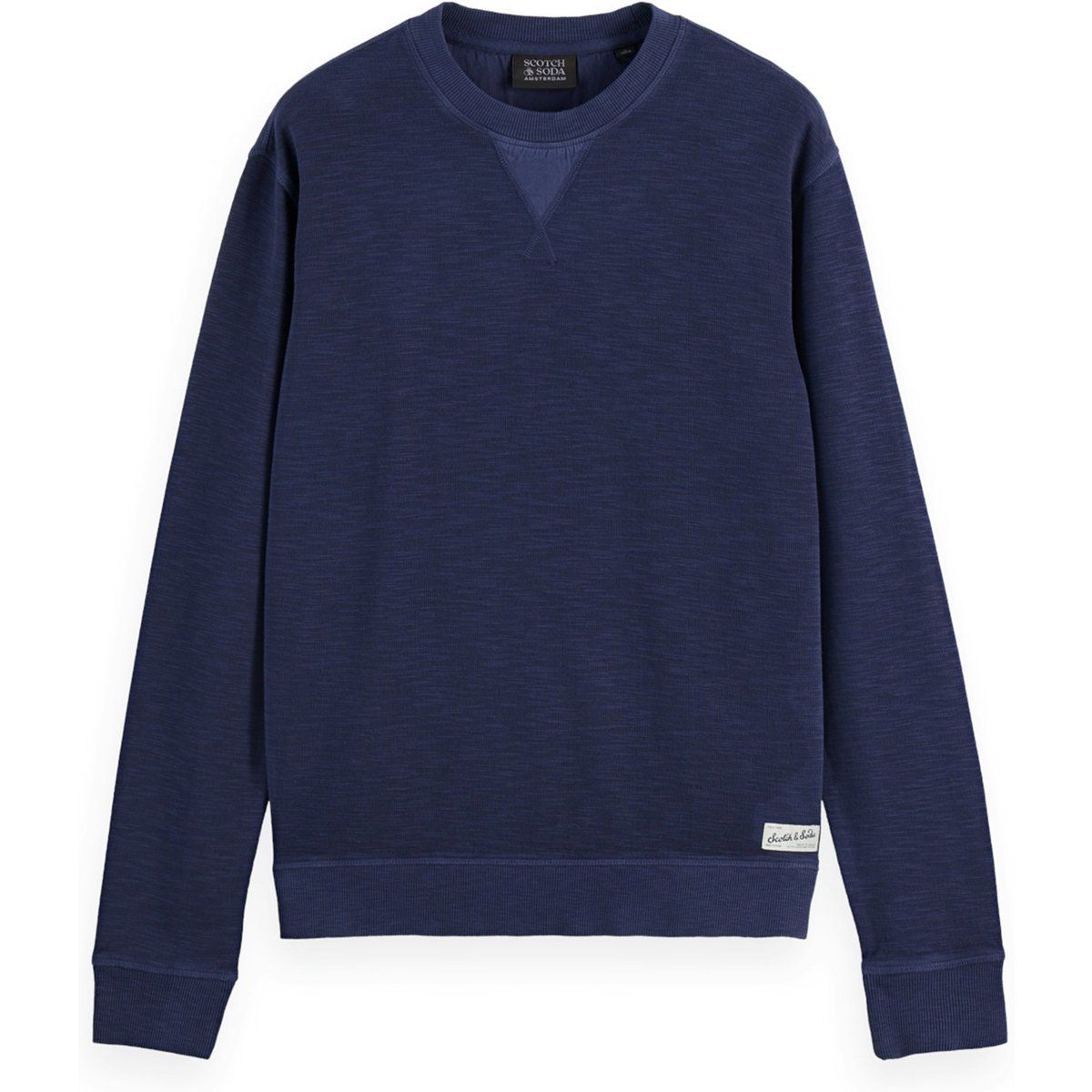 Herren Sweatshirt mit Struktur und Rundhalsausschnitt