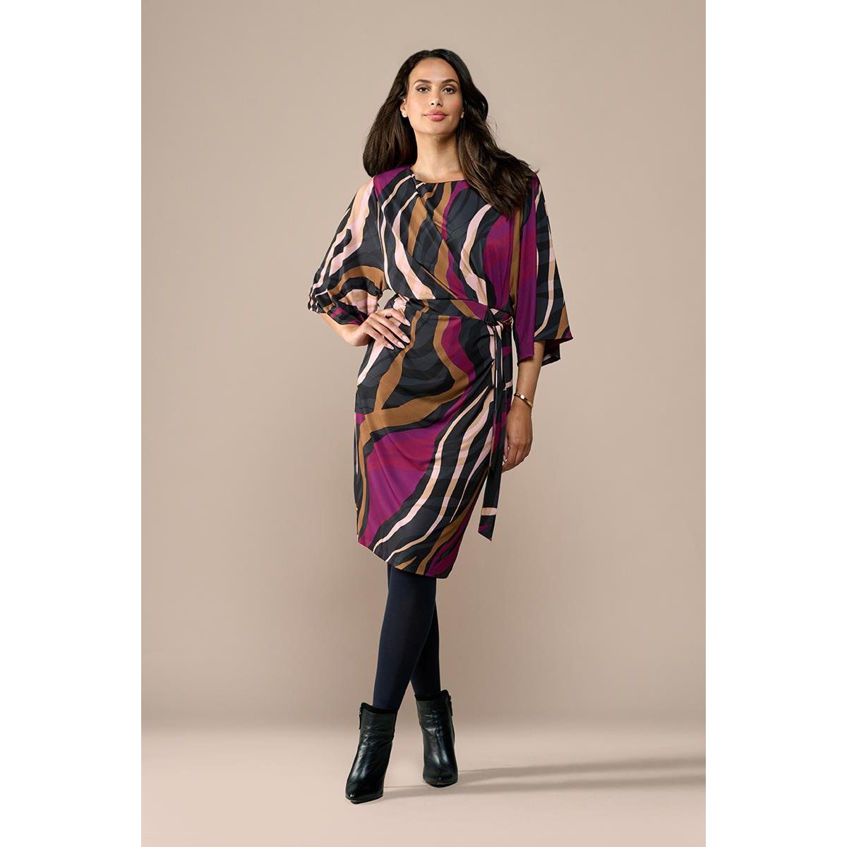 Jersey-Wickelkleid mit abstraktem Print