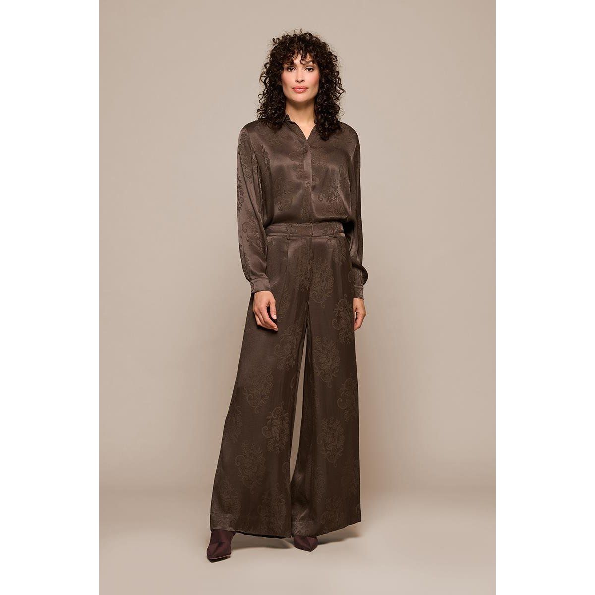 Elegante Jacquard Hose mit weitem Bein