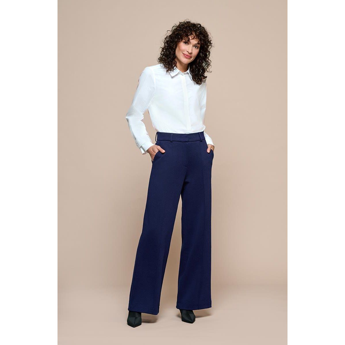 Elegante, weite marineblaue Hose