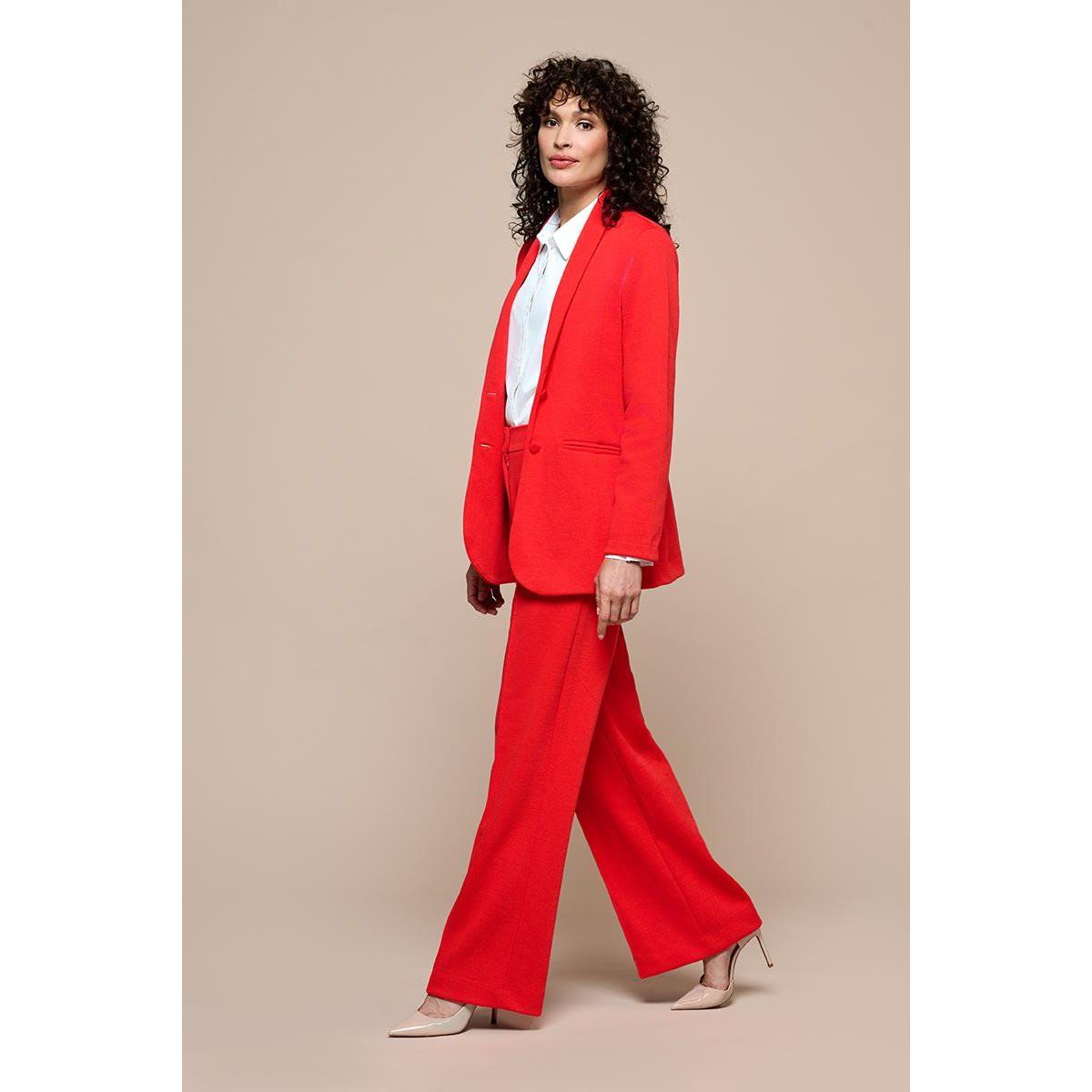 Korallefarbener Blazer mit Reverskragen