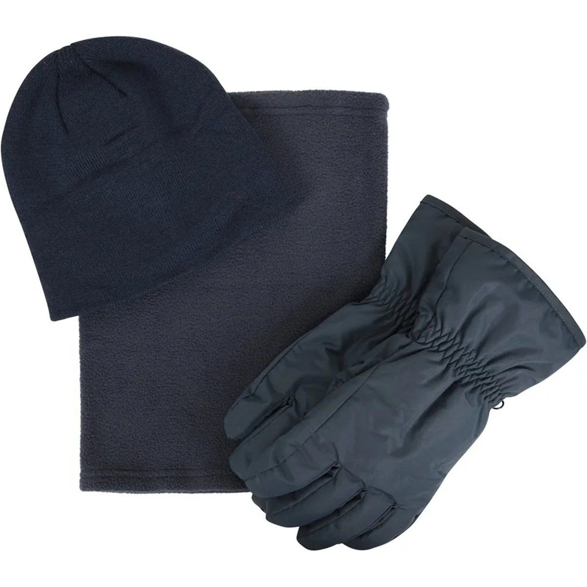 Winterset aus Mütze Schlauchschal Handschuhen