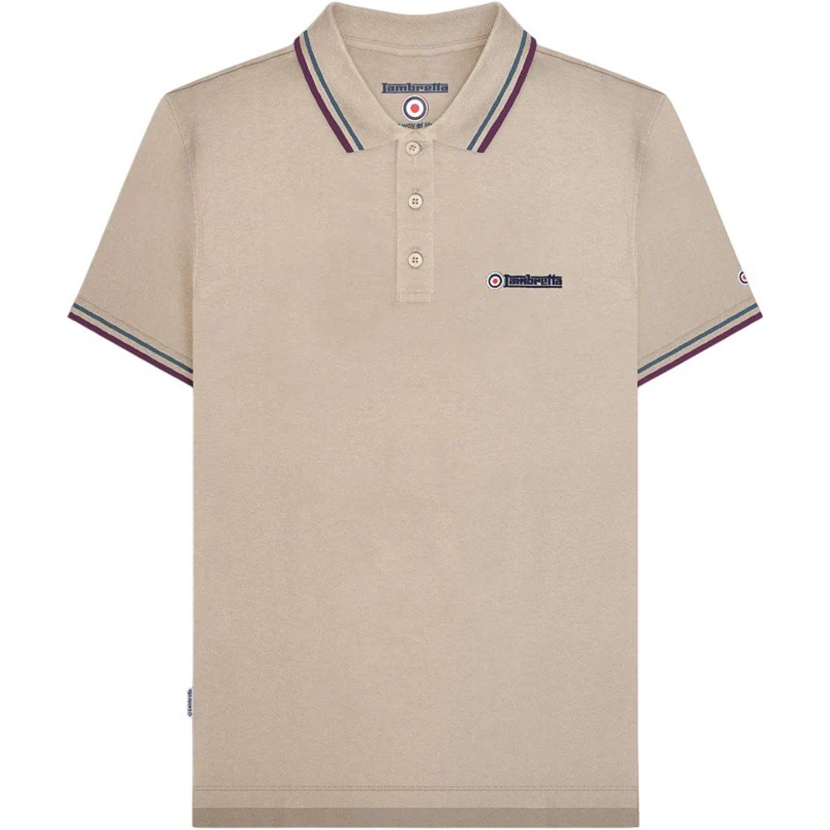 Herren Piqué Poloshirt mit Streifenkragen