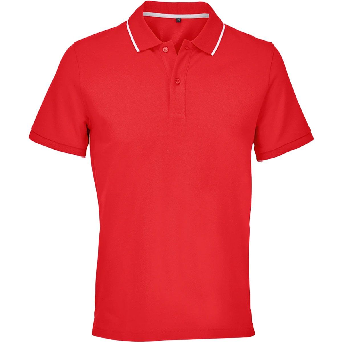 Klassisches Piqué Poloshirt mit Kontrastbesatz