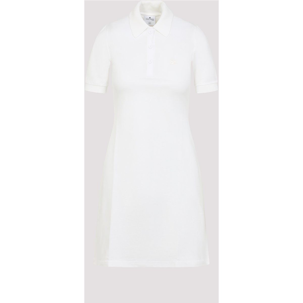 Klassisches weißes Piqué-Polokleid