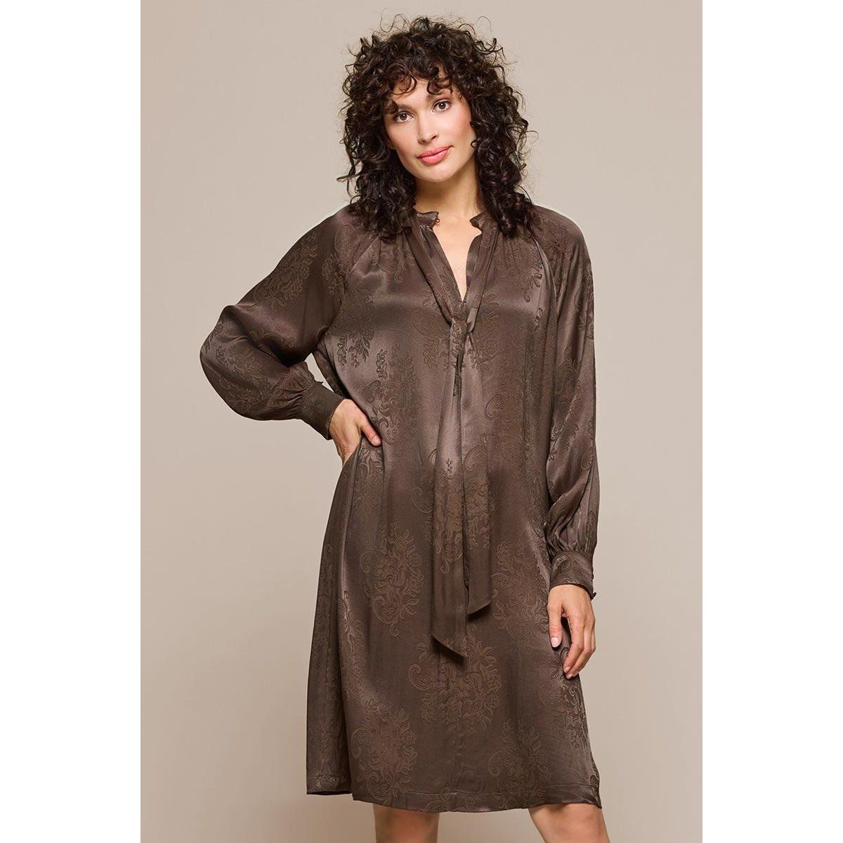 Jacquard Tunikakleid mit Bindeband