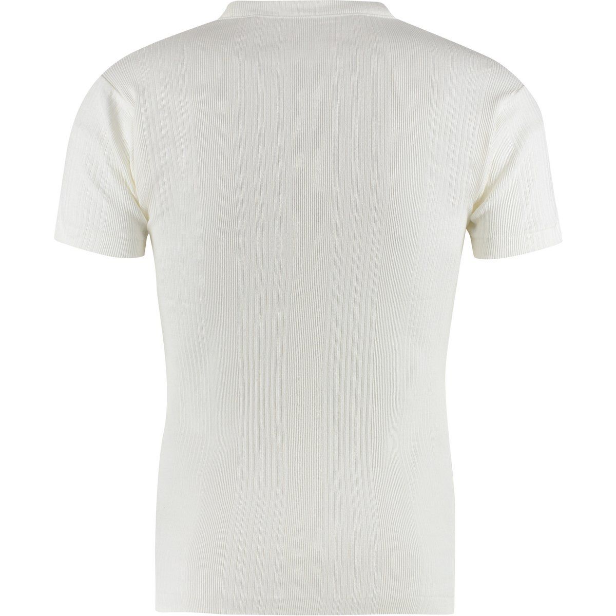 Geripptes Baumwollstrick-T-Shirt