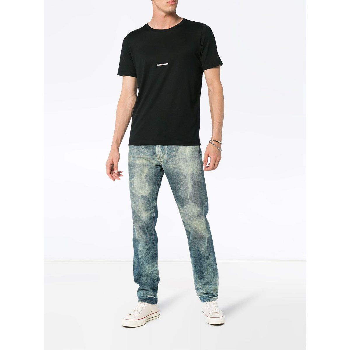 Logo Baumwoll T-Shirt mit Rundhalsausschnitt
