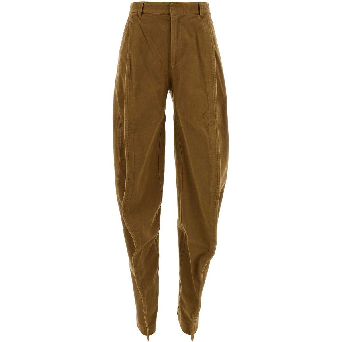 Hochtaillierte Karottenhose mit besonderem Schnitt