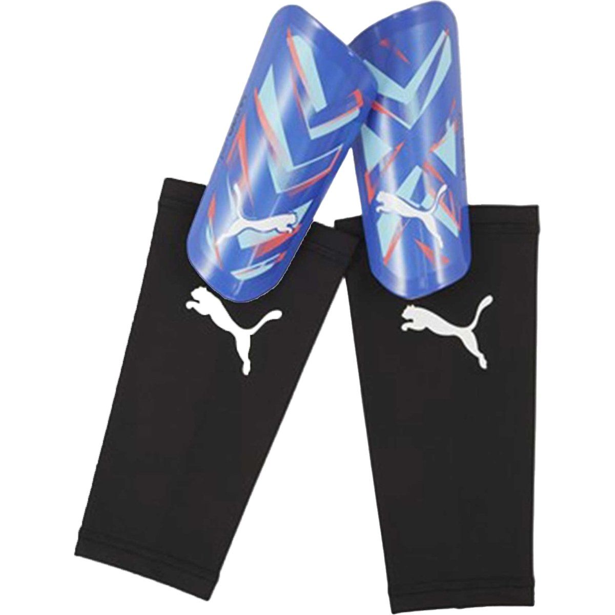 Puma - Schienbein- und Knöchelschoner, leicht 2er-Pack (Blau/Minzgrün)