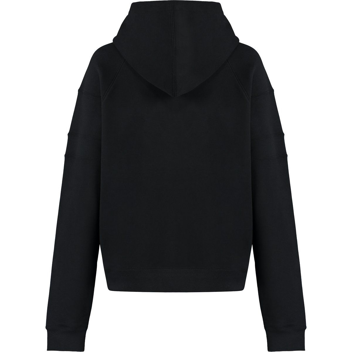 Oversized Kapuzenpullover mit geripptem Saum