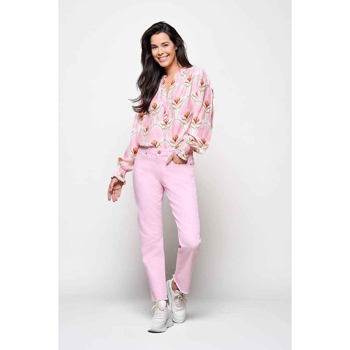 Elegante Seidenbluse mit Blumenmuster