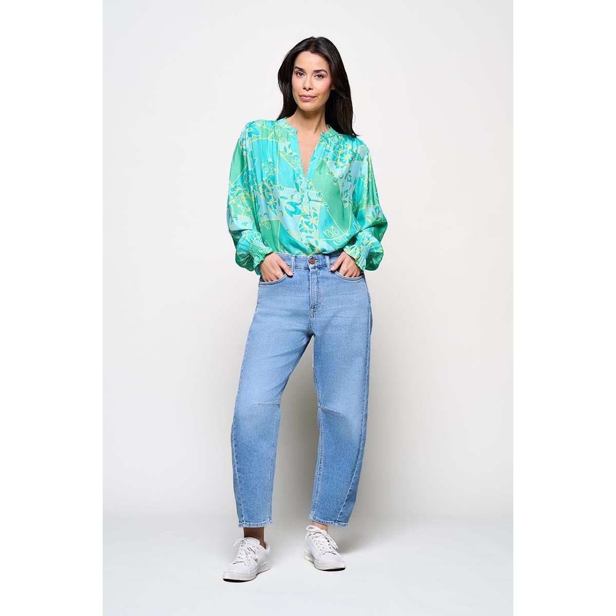Elegante Seidenbluse mit Blumendruck