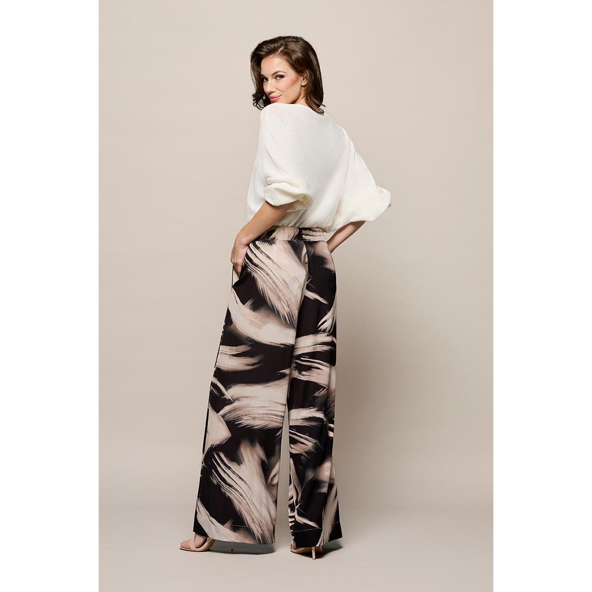 Weite Hose mit abstraktem Muster