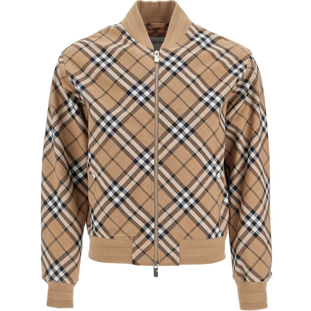 Klassische Bomberjacke mit Karomuster