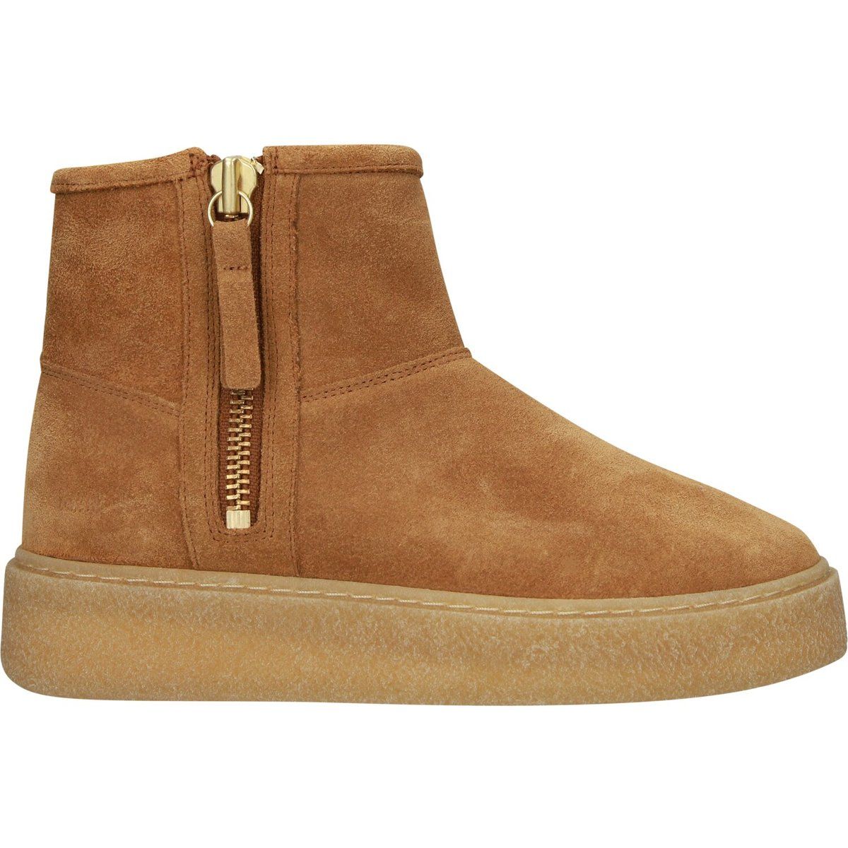Wildleder-Stiefeletten mit Reißverschlussdetail