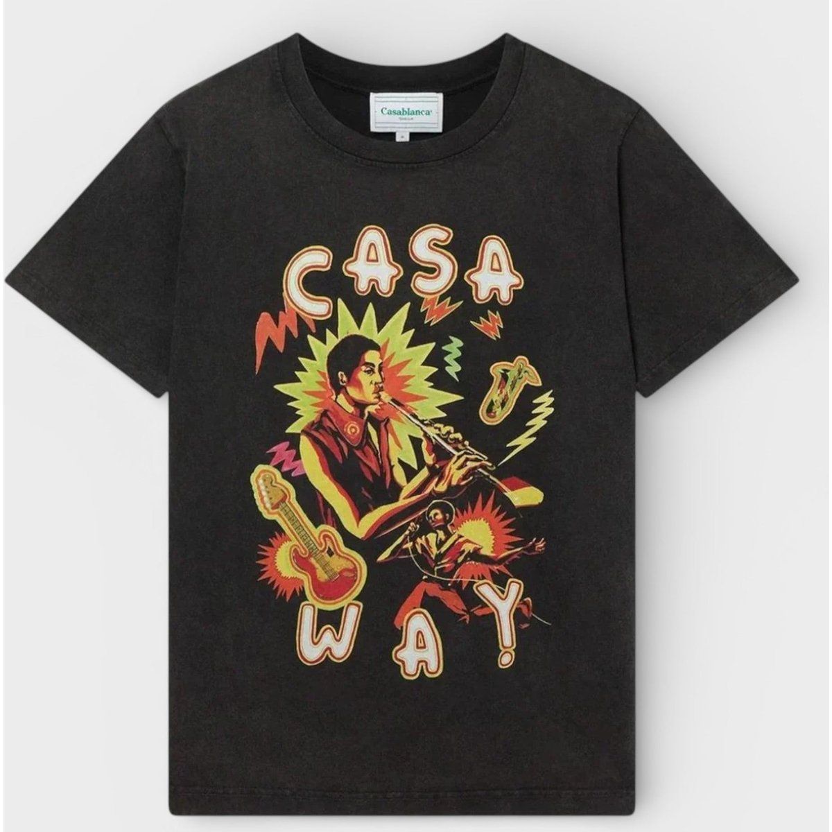 Baumwoll-T-Shirt mit Grafikprint im Vintage-Stil
