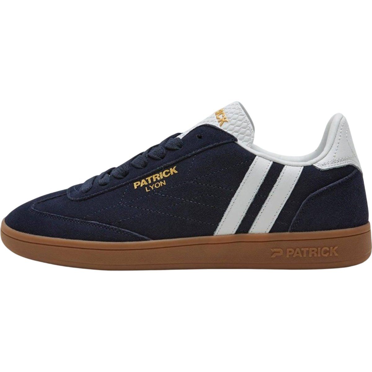 Marineblaues Wildleder-Sneaker mit niedrigem Profil