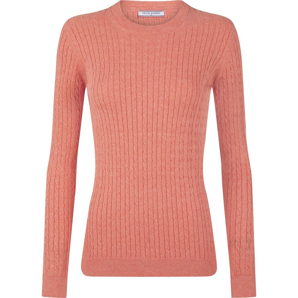 Zopfmuster Pullover mit Rundhalsausschnitt
