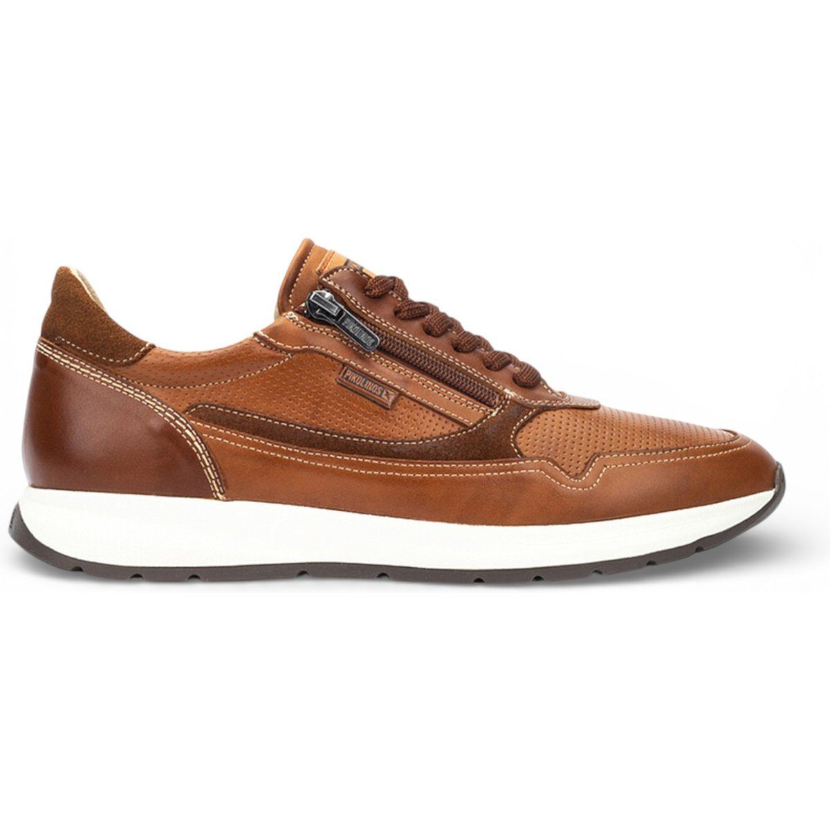 Bequemer Schnür-Sneaker aus Leder