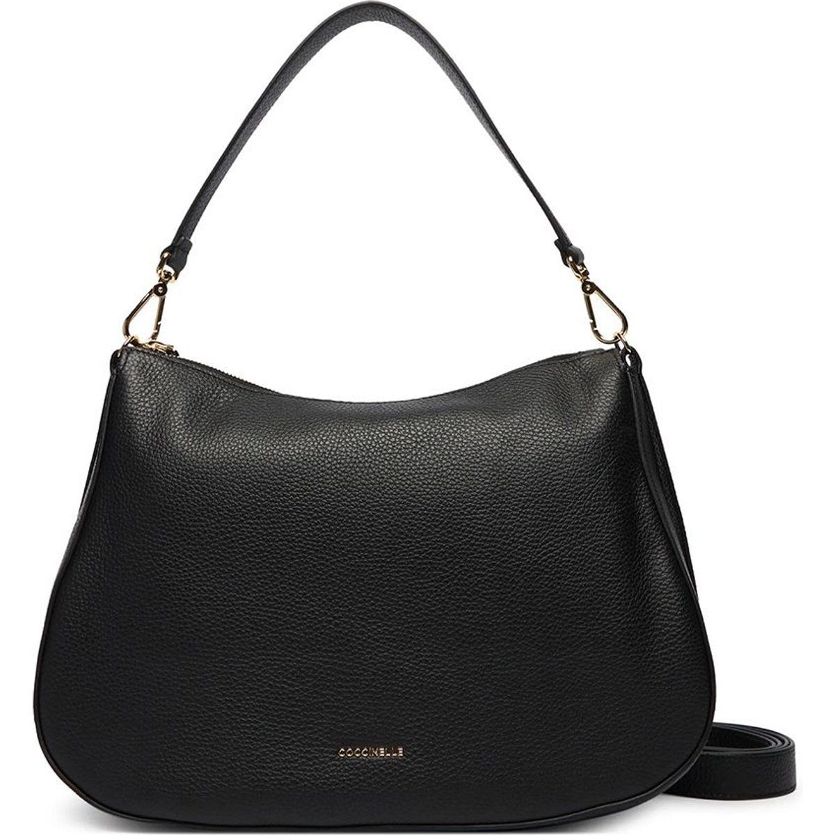 Hobo-Tasche aus strukturiertem Leder mit Riemen