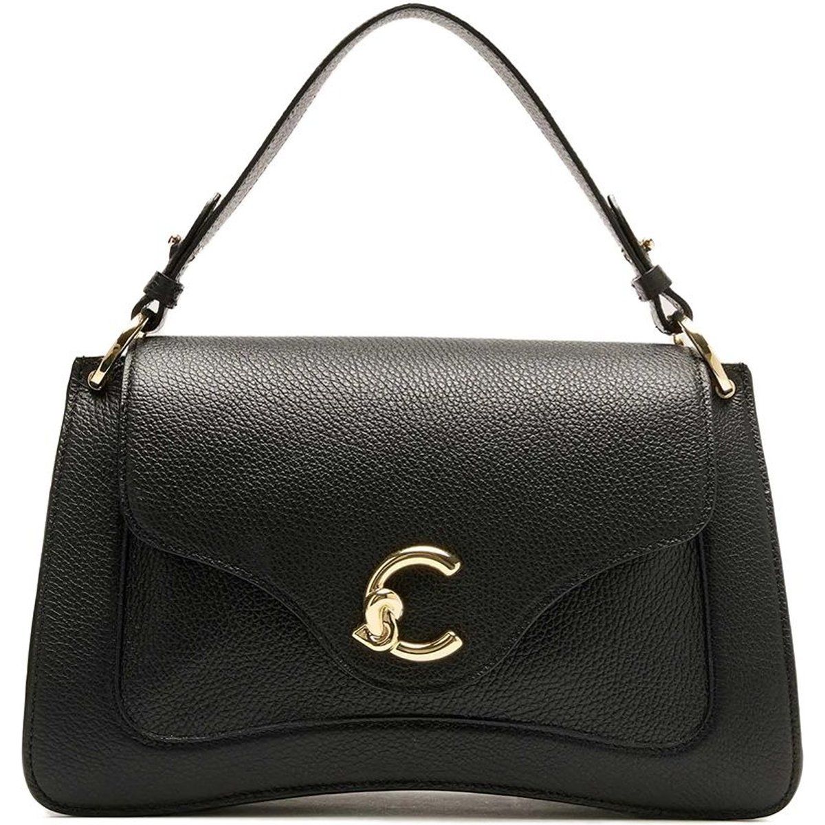 Elegante Handtasche aus genarbtem Leder mit Griff