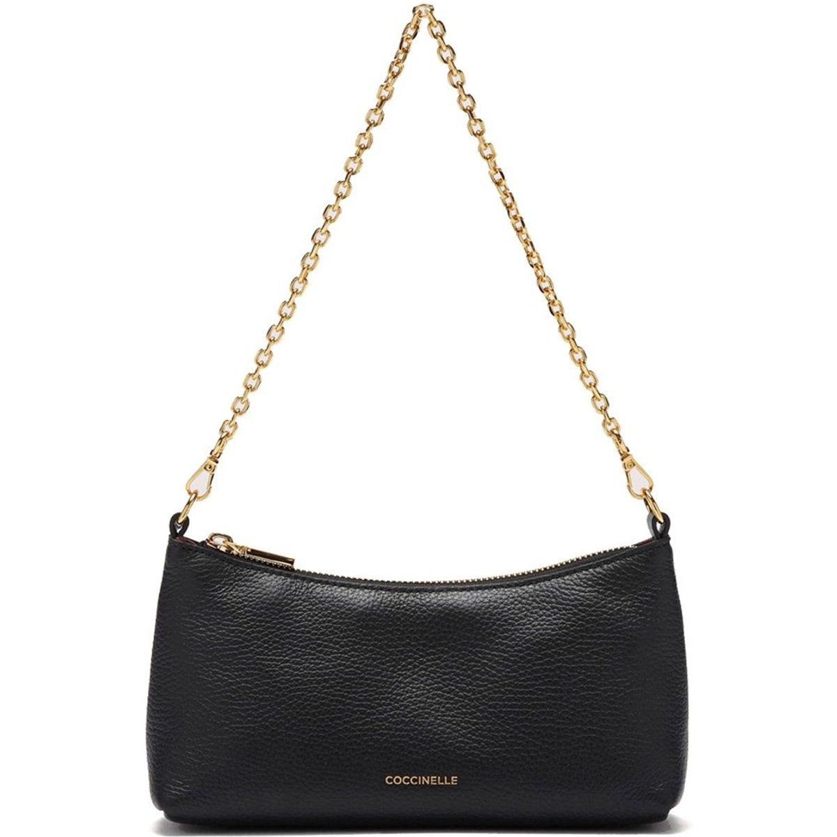 Elegante Schultertasche aus genarbtem Leder
