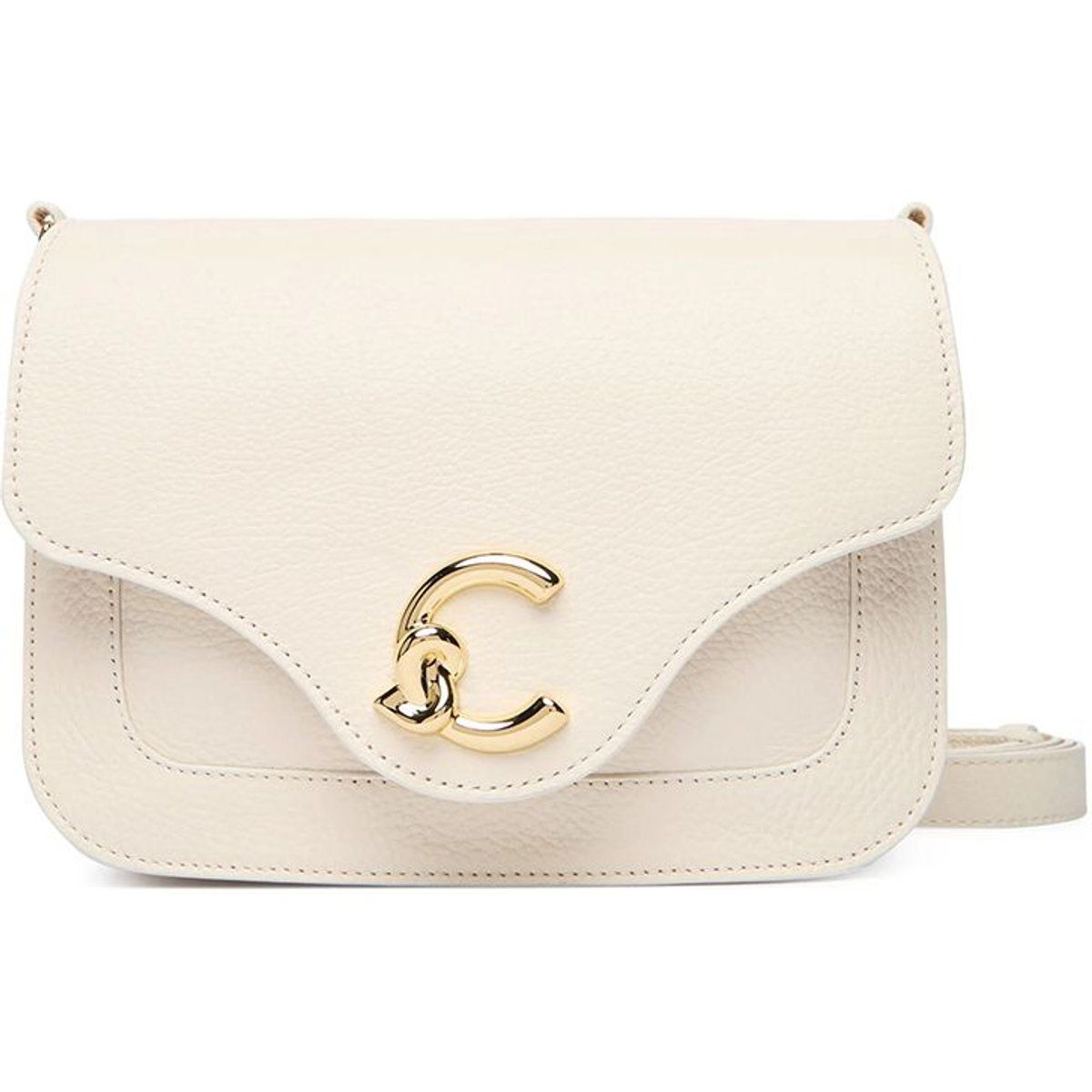 Schicke elfenbeinfarbene Ledertasche