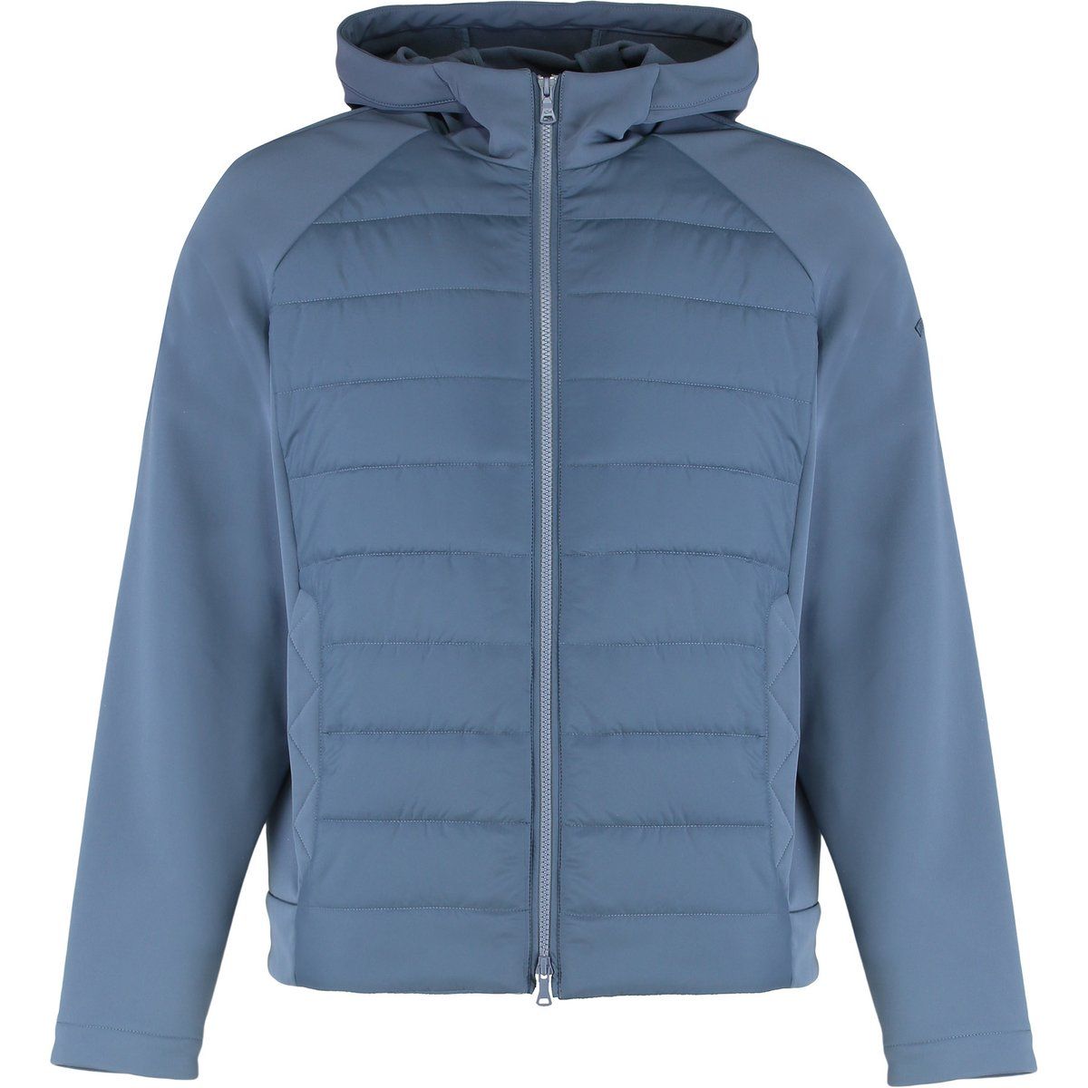 Kapuzen-Hybrid-Pufferjacke