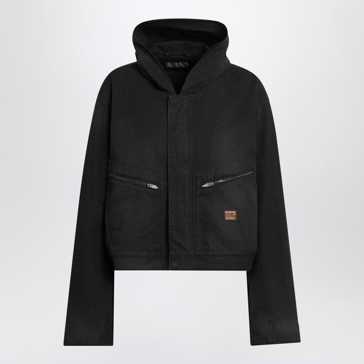 Kurze Kapuzenjacke mit Taschen