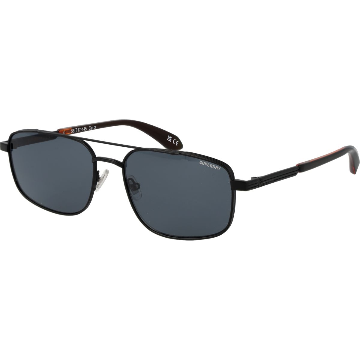 Quadratische Aviator-Sonnenbrille mit Metallrahmen