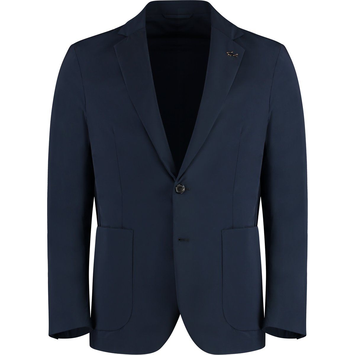 Marineblauer einreihiger Zwei-Knopf-Blazer