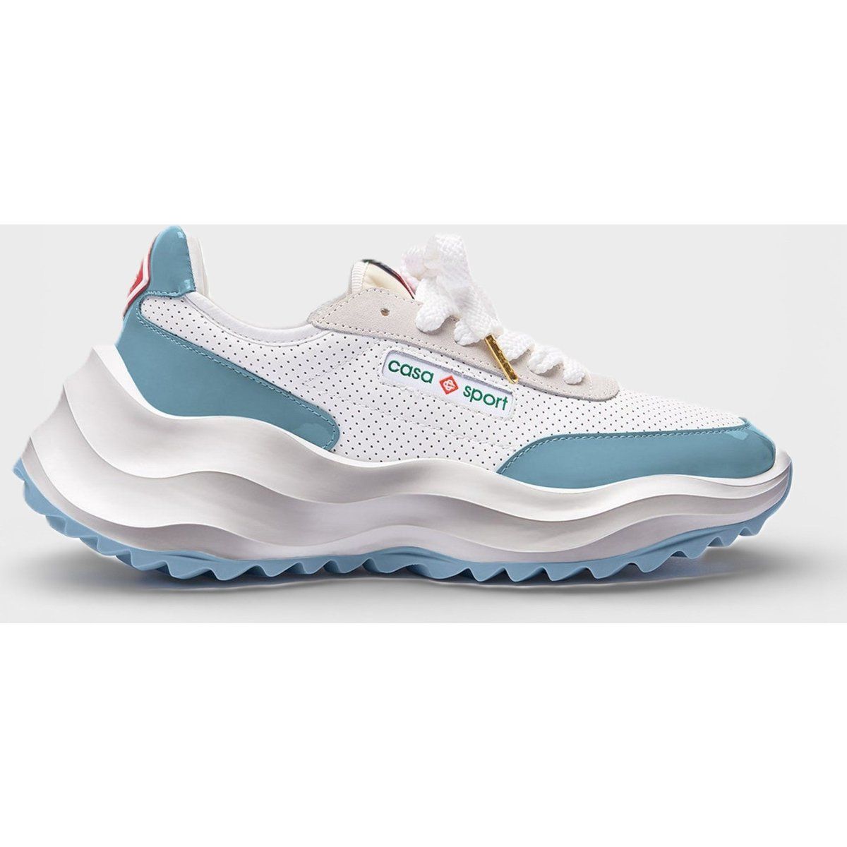 Herren Weißer und Blauer Atlantis Sneaker