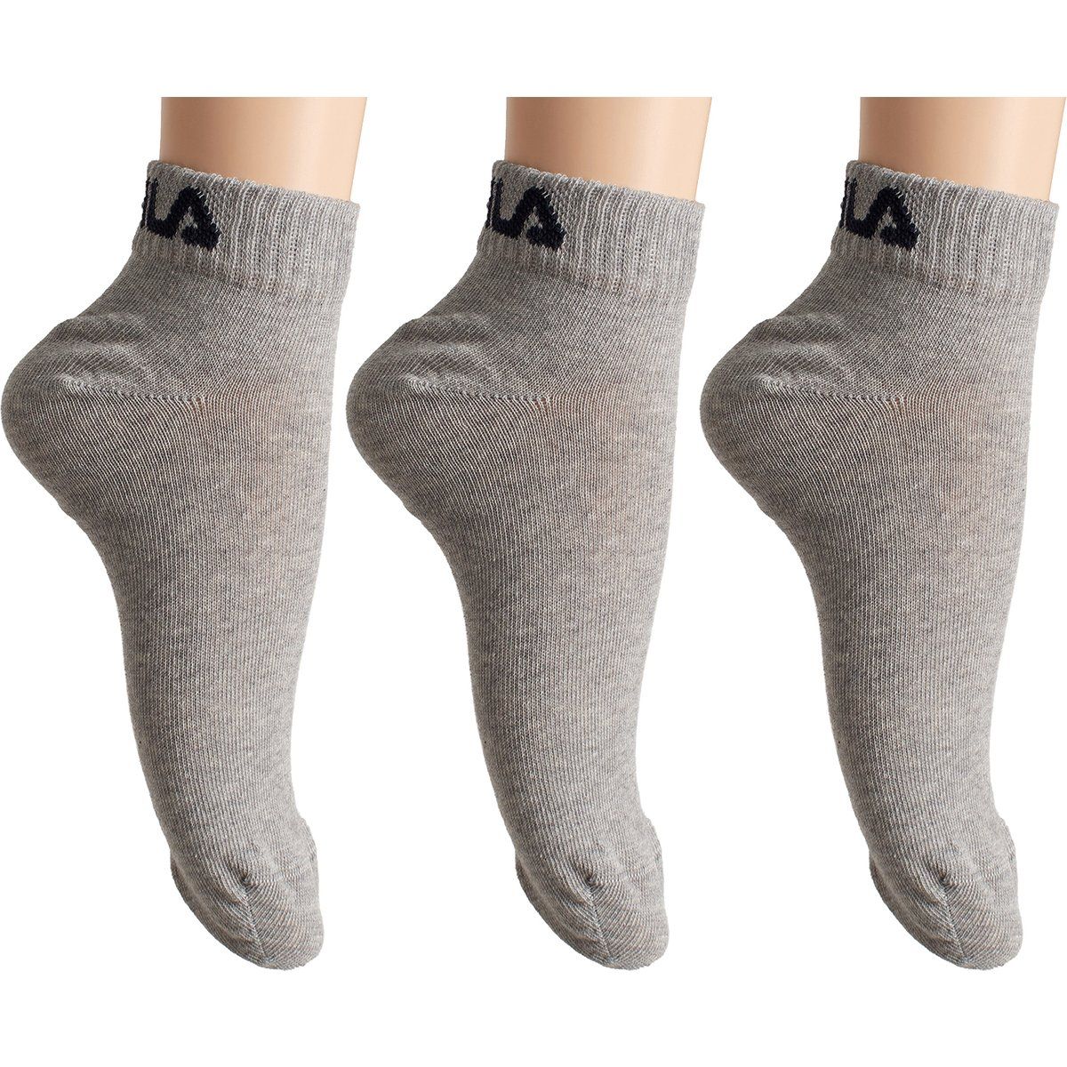 Unisex Graue Knöchelsocken Dreierpack