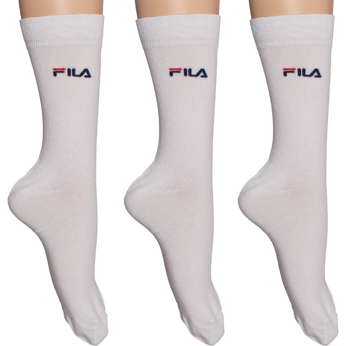 Klassische weiße Fila Socken 3er-Pack