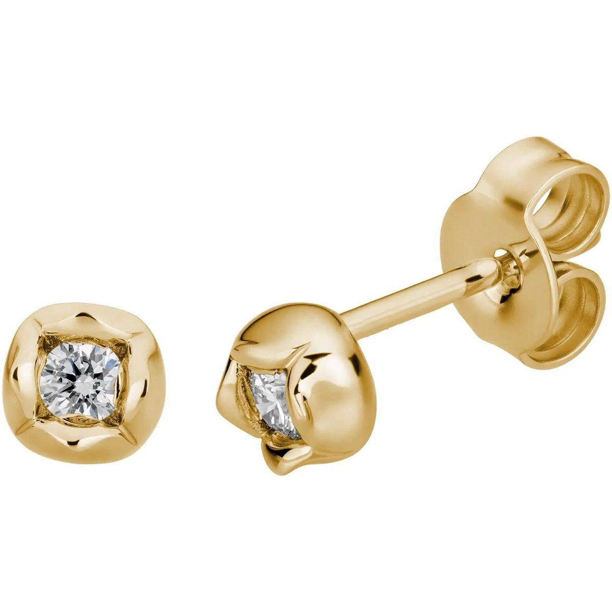 Diamant-Ohrstecker im Blütendesign