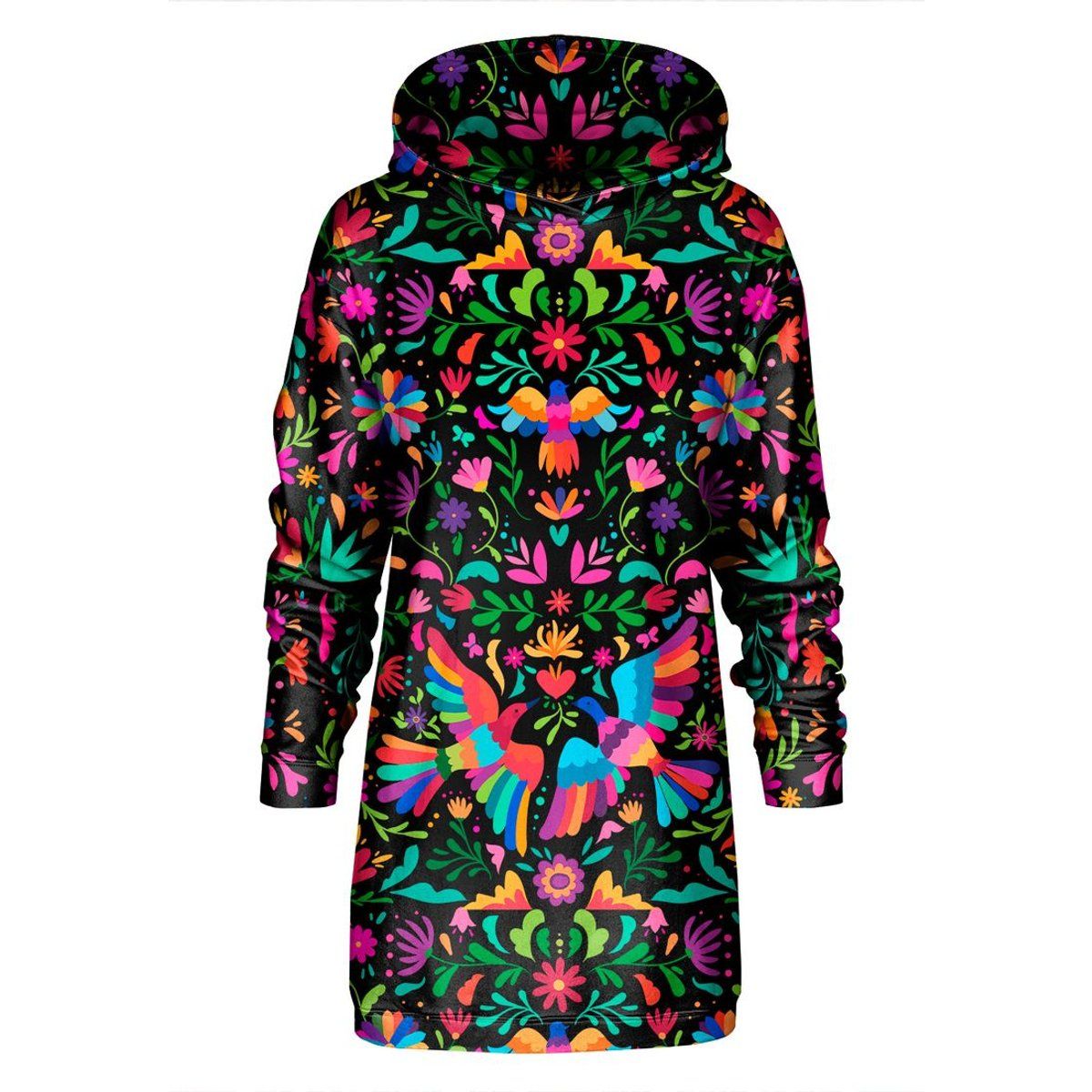 "Black Mexican Folk" Oversize Hoodie-Kleid